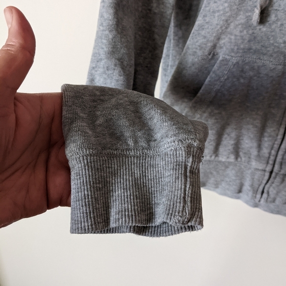 Victoria Secret Pink Grey Everyday Lounge Full-Zip Hoodie Size XS - Picture 7 of 13